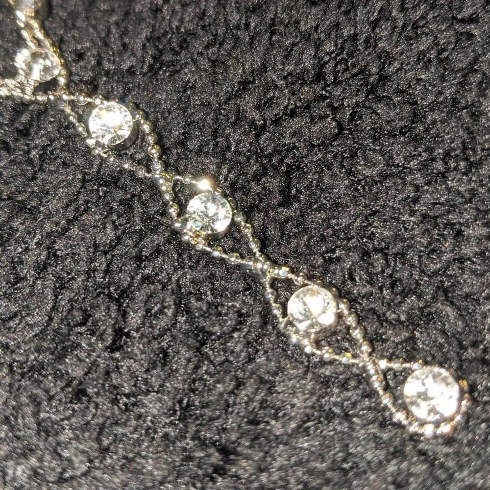 *Silver Rhinestone Necklace - Picture 3 of 5